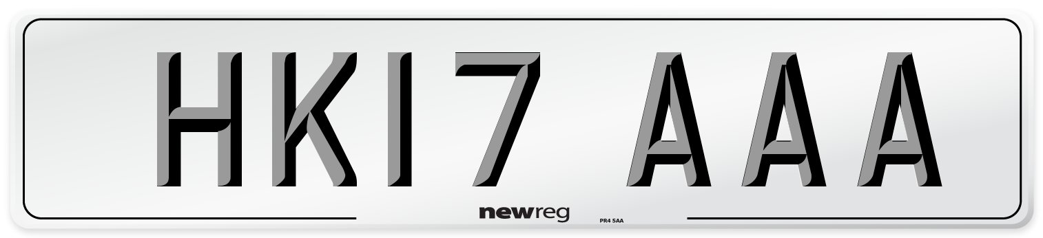 HK17 AAA Number Plate from New Reg
